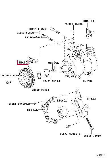 8841074030: CLUTCH ASSY, MAGNET Тойота