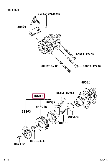 88410B4060: CLUTCH ASSY, MAGNET Тойота