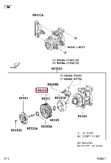 88410BZ260: CLUTCH ASSY, MAGNET Тойота