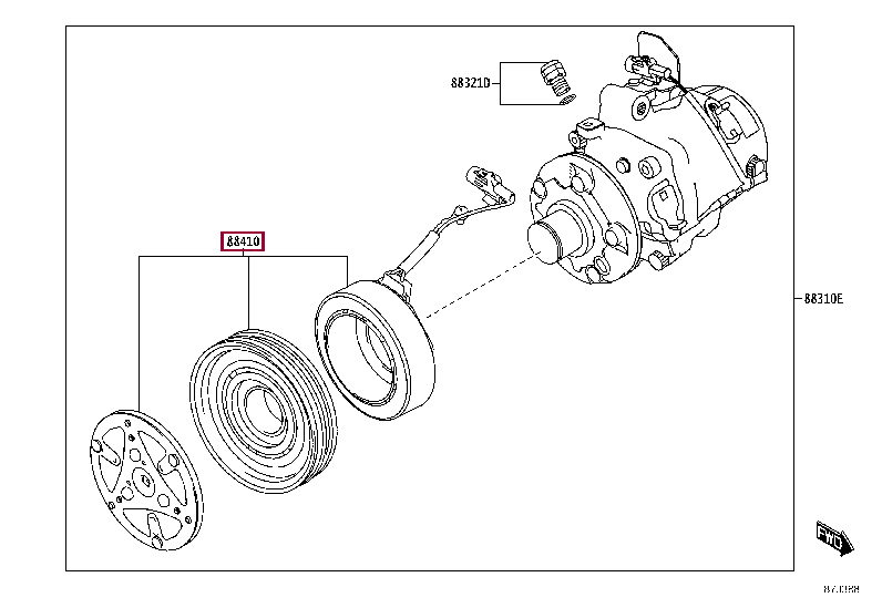 88410WC004: CLUTCH ASSY, MAGNET Тойота