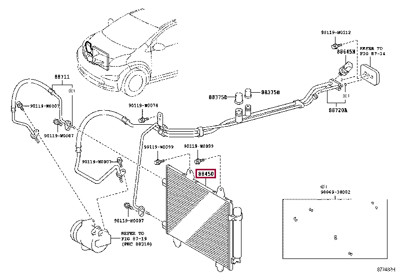 884500H020: CONDENSER ASSY, W/RECEIVER Тойота