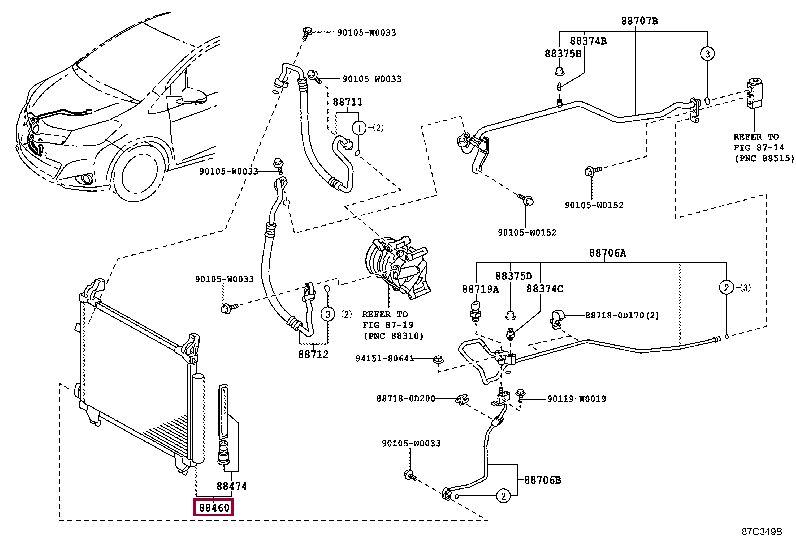 884600D210: CONDENSER ASSY, COOLER Тойота