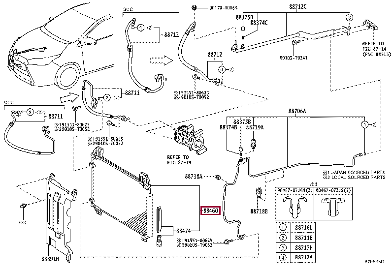 884600D470: CONDENSER ASSY, COOLER Тойота