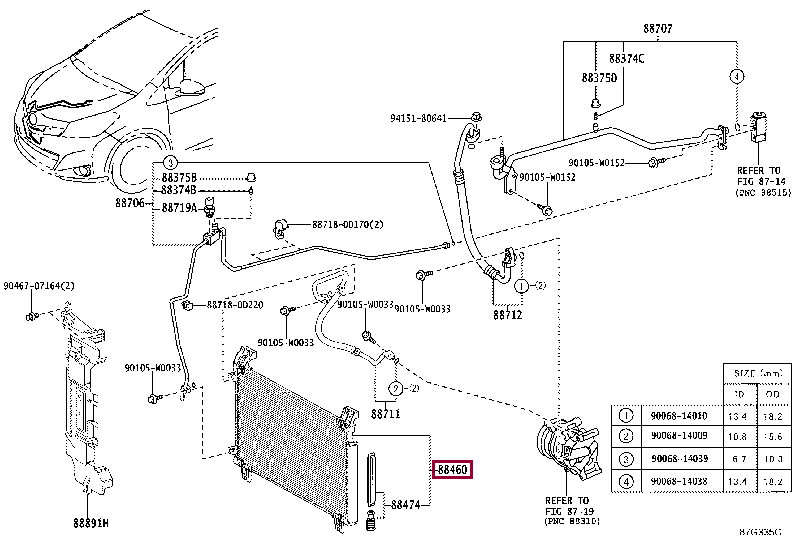 884600D500: CONDENSER ASSY, COOLER Тойота