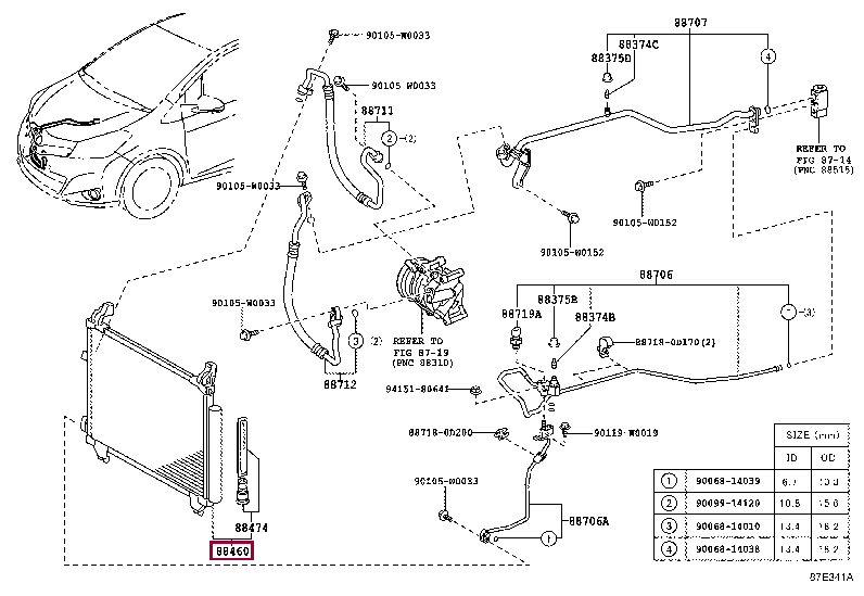 884600D520: CONDENSER ASSY, COOLER Тойота