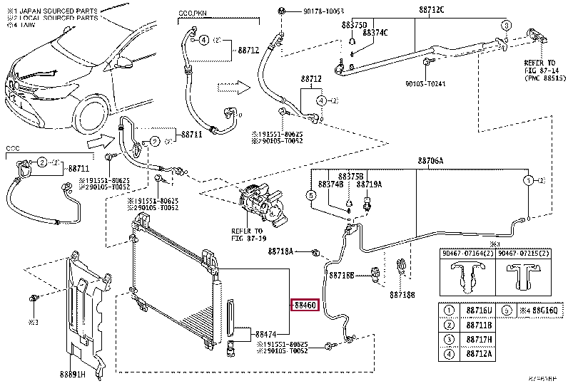 884600D660: CONDENSER ASSY, COOLER Тойота