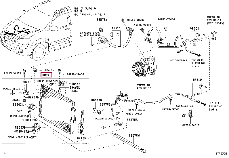 884600K100: CONDENSER ASSY, COOLER Тойота