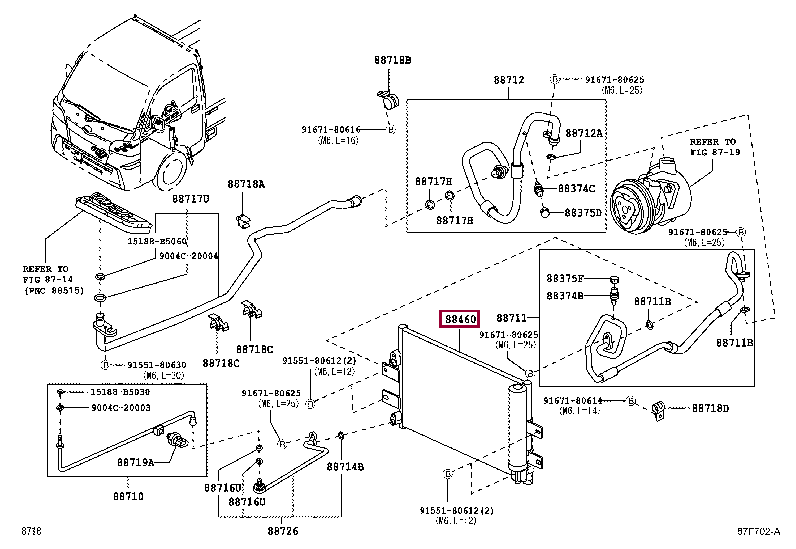 88460B5030: CONDENSER ASSY, COOLER Тойота