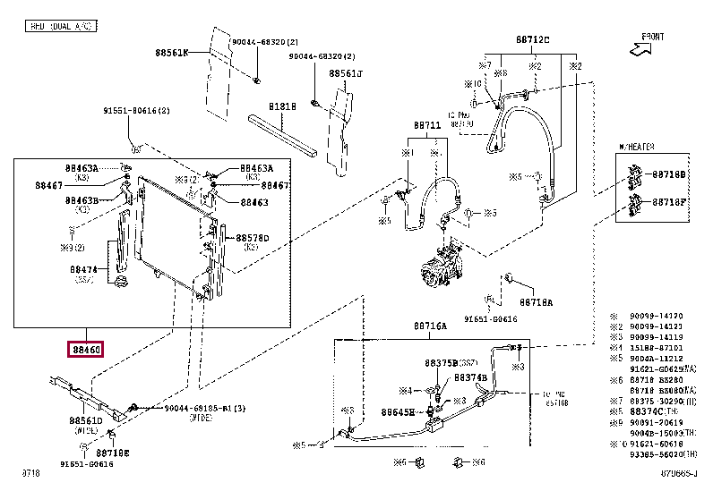 88460BZ090: CONDENSER ASSY, COOLER Тойота