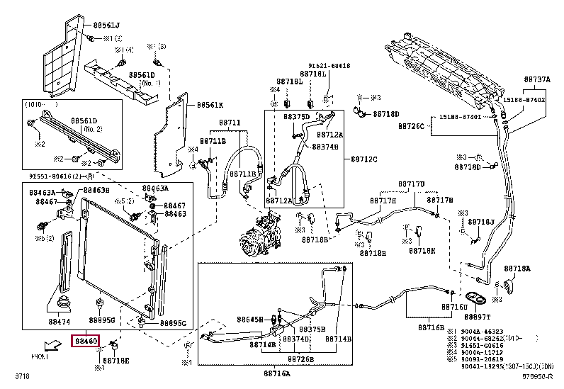 88460BZ190: CONDENSER ASSY, COOLER Тойота