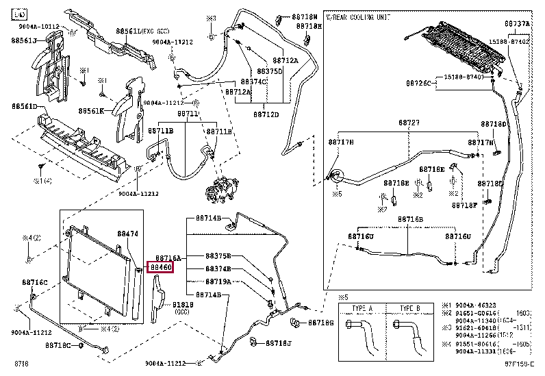88460BZ260: CONDENSER ASSY, COOLER Тойота