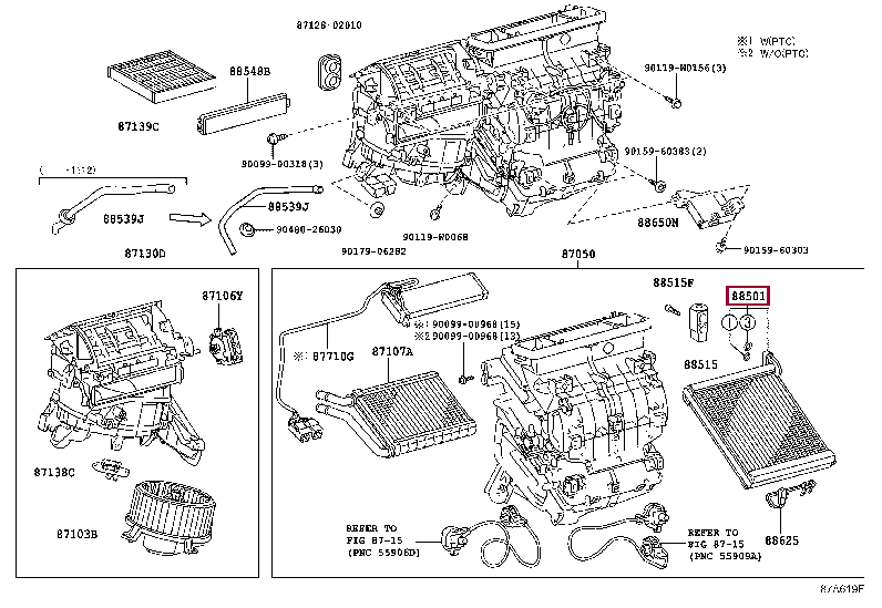 EVAPORATOR SUB-ASSY, COOLER, NO.1 88501-02202 (номер toyota 8850102202)