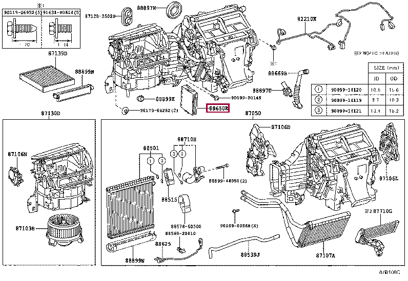 Как снять печку на прадо 120 AMPLIFIER ASSY, AIR CONDITIONER, NO.1 88650-60K90 (номер toyota 8865060K90)