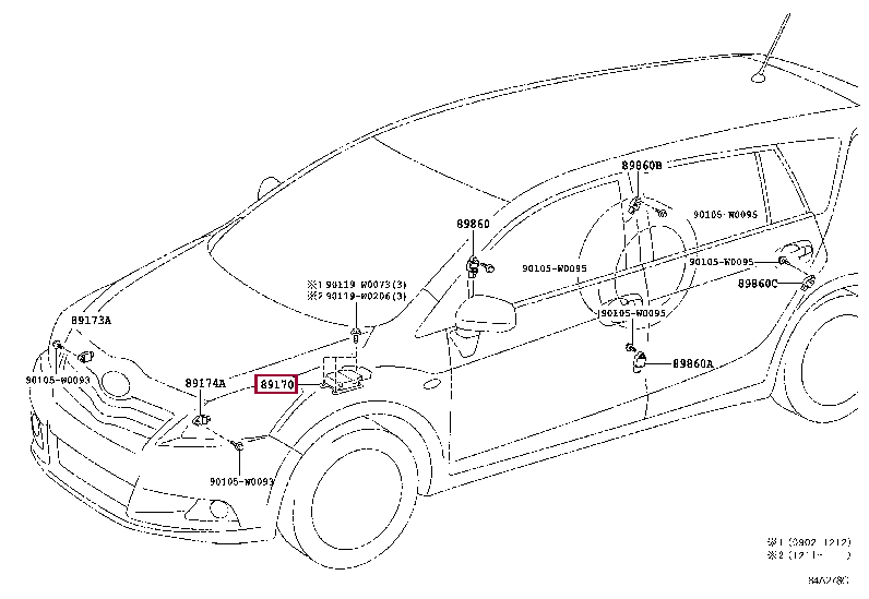 SENSOR ASSY, AIR BAG 891700F150 (номер toyota 891700F150)