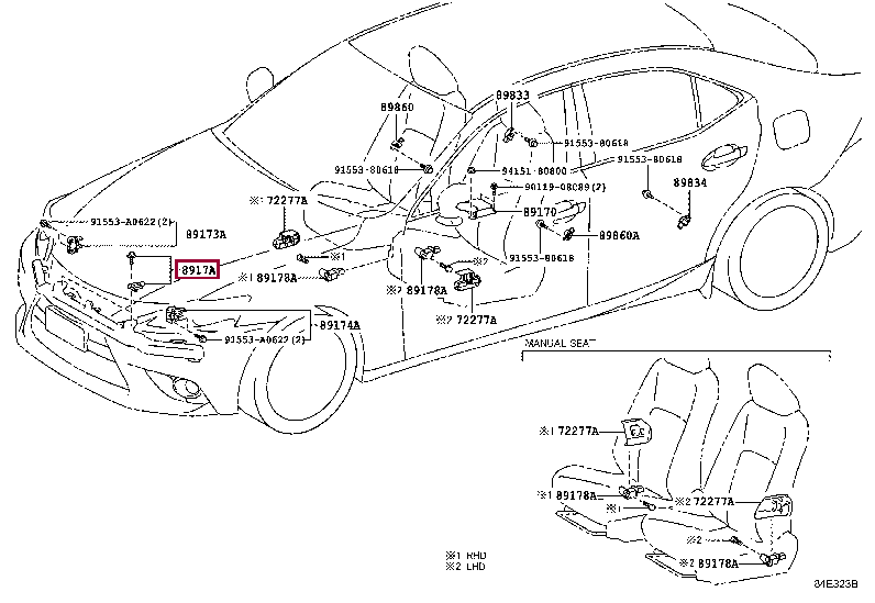 SENSOR, PEDESTRIAN PROTECTION 8917A-30060 (номер toyota 8917A30060)