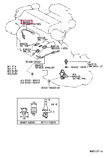 8946516090: SENSOR, OXYGEN Тойота