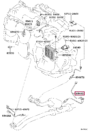 SENSOR, OXYGEN 89465-28420 (номер toyota 8946528420)