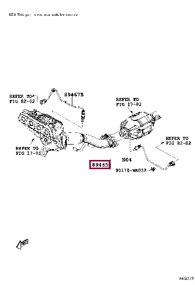 89465WB001: SENSOR, OXYGEN Тойота