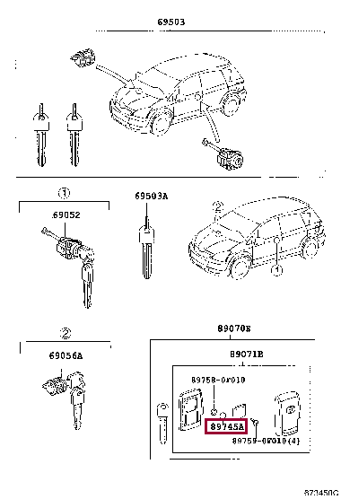 Элемент питания cr2032 89745-50020 (номер toyota 8974550020)