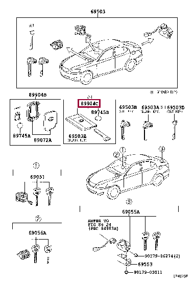 TRANSMITTER SUB-ASSY, ELECTRICAL KEY(CARD KEY) 89904-53312 (номер toyota 8990453312)