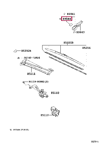Пластина датчика дождя 89944-42010 (номер toyota 8994442010)