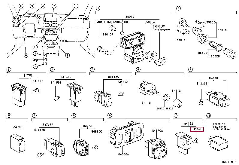 BULB (FOR HEADLAMP LEVELING SWITCH) 90010-08100 (номер toyota 9001008100)
