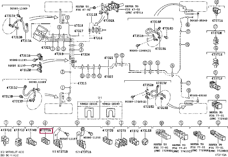 9008046357: CLAMP, BRAKE TUBE, NO.1 Тойота