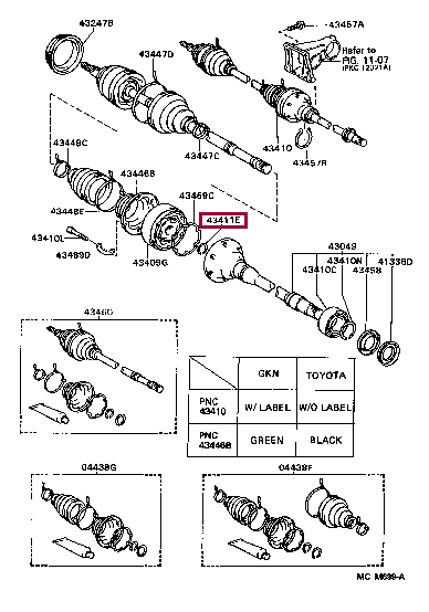 9008052036: RING, SHAFT SNAP (FOR FRONT DRIVE INNER SHAFT INNER LH) Тойота
