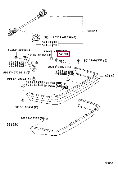 BOLT, BUMPER MOULDING SET, NO.1 90109-06354 (номер toyota 9010906354)