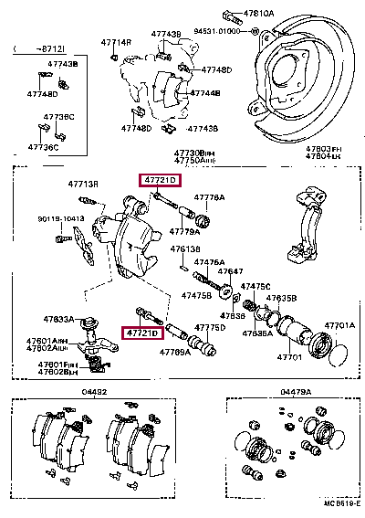 BOLT(FOR REAR DISC BRAKE CYLINDER MOUTING) 90109-08098 (номер toyota 9010908098)