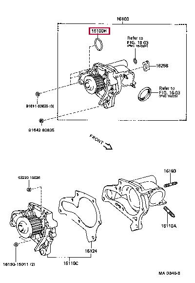 RING, O(FOR WATER PUMP) 90301-37005 (номер toyota 9030137005)
