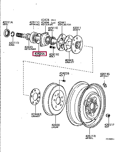 RING, O (FOR BEARING RETAINER SET) 90301-88077 (номер toyota 9030188077)