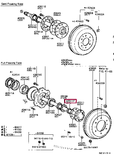 SEAL, OIL (FOR REAR AXLE SHAFT OUTER) 90310-38033 (номер toyota 9031038033)