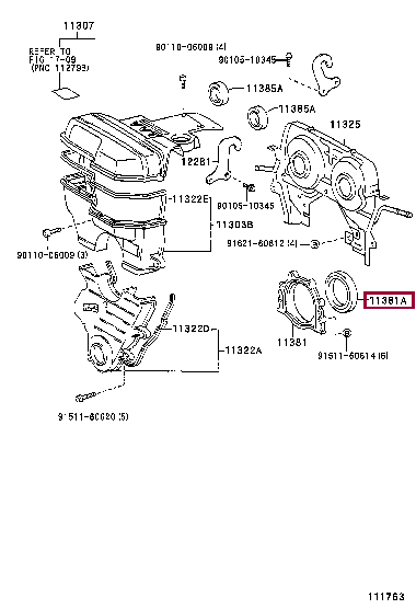 SEAL, ENGINE REAR OIL 90311-90006 (номер toyota 9031190006)