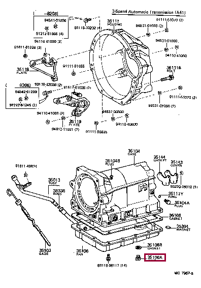 Сливная пробка АКП 90341-10011 (номер toyota 9034110011)