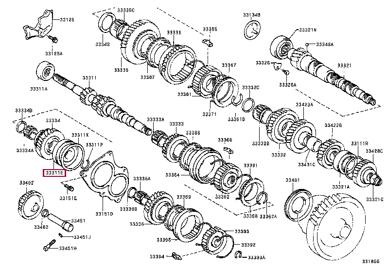 BEARING, RADIAL BALL (FOR INPUT SHAFT REAR) 90363-25065 (номер toyota 9036325065)