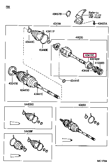 BEARING (FOR FRONT DRIVE SHAFT) 90363-36004 (номер toyota 9036336004)