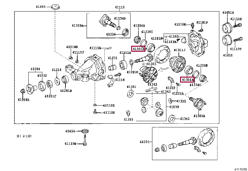 BEARING(FOR REAR DIFFERENTIAL CASE) 90366-50001 (номер toyota 9036650001)