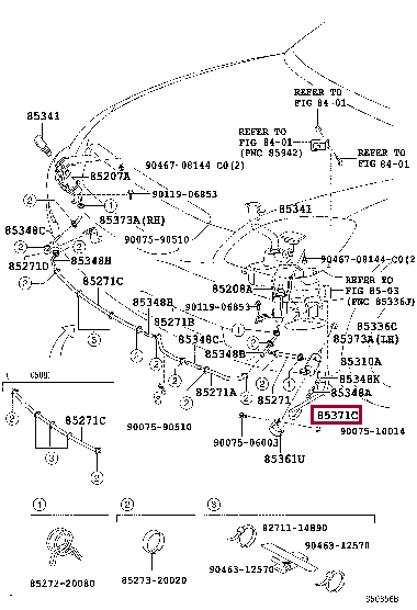 HOSE, HEADLAMP CLEANER, NO.1 90446-07001 (номер toyota 9044607001)