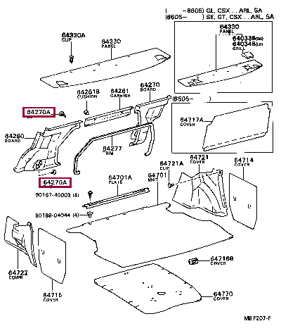 CLIP(FOR REAR SEAT SIDE GARNISH) 90467-07041-C0 (номер toyota 9046707041C0)