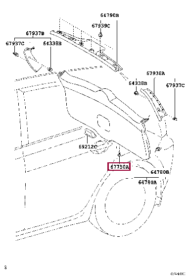 Клипса 90467-07076-B7 (номер toyota 9046707076B7)