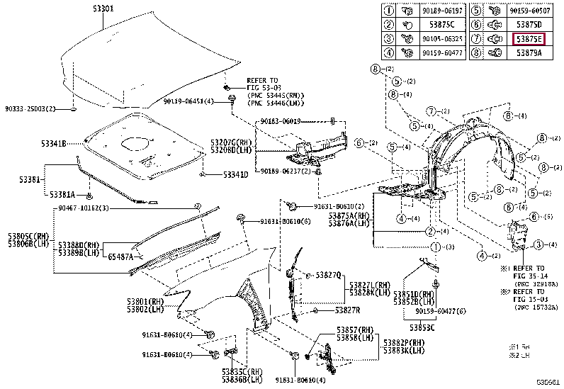CLIP, FRONT FENDER LINER, NO.4 90467-10206 (номер toyota 9046710206)