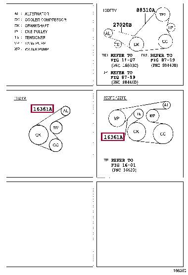 BELT, V(FOR FAN & ALTERNATOR) 90916-02516 (номер toyota 9091602516)