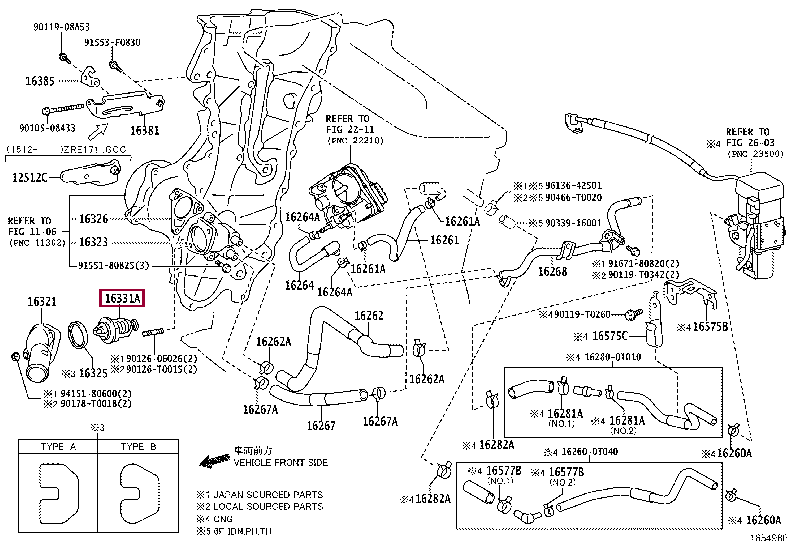 9091603152: THERMOSTAT Тойота