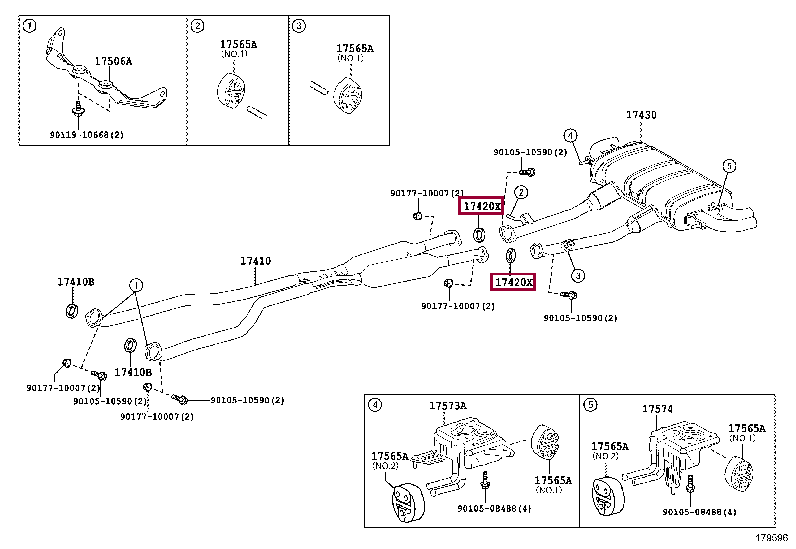 Прокладка трубы глушителя 90917-06083 (номер toyota 9091706083)