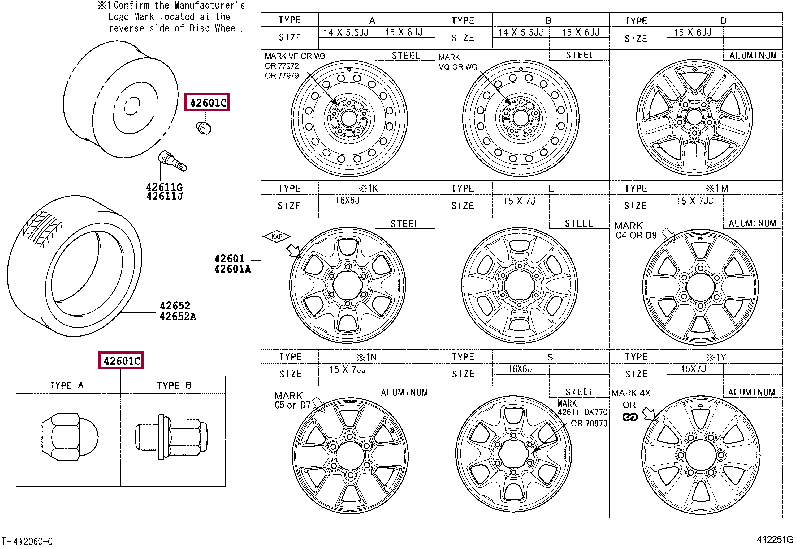 Гайка 90942-01109 (номер toyota 9094201109)