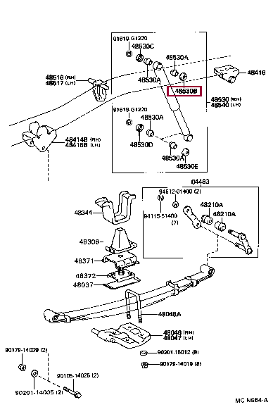 WASHER, REAR SHOCK ABSORBER CUSHION, NO.4 90948-03020 (номер toyota 9094803020)