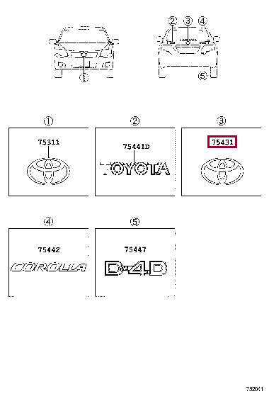 эмблема решетки радиатора 90975-02127 (номер toyota 9097502127)