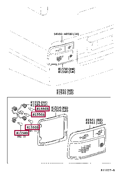9098116026: BULB(FOR REAR COMBINATION LAMP) Тойота