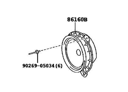 90269-05034 Крепеж для динамиков аудиосистемы JBL Toyota